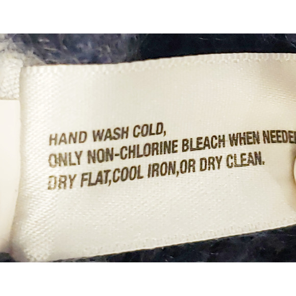 Gap Dark Blue White Chunky Knit Shawl Collar Cardigan Size Extra Small - Picture 5 of 7